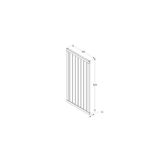 Forest Garden Vertical Tongue and Groove Gate 6ft (1.83m High)