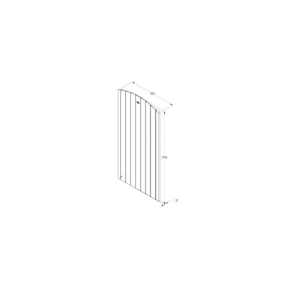 Forest Garden Heavy Duty Dome Top Tongue and Groove Gate 6ft (1.80m High)