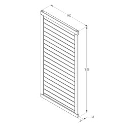 Forest Garden Horizontal Tongue and Groove Gate 6ft (1.83m High) Forest Garden Horizontal Tongue and Groove Gate 6ft (1.83m High)