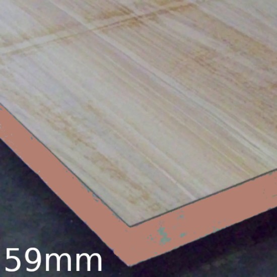 59mm Kingspan Kooltherm K5 Insulated Render Panel - 50mm Bonded to 9mm OSB - 2400mm x 1200mm