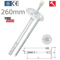 260mm LMX10 Klimas W-M Universal Insulation Panel Fixing with Metal Pin (100 pcs) 260mm LMX10 Klimas W-M Universal Insulation Panel Fixing with Metal Pin (100 pcs)