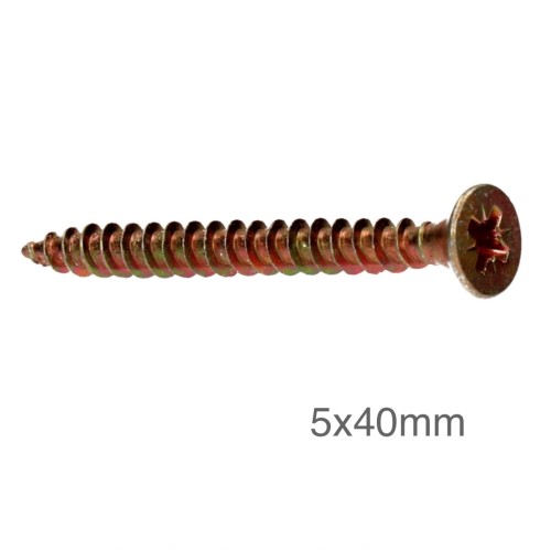 KMH 5.0 x 40mm Countersunk Head Screws for Timber - (500 pcs) Klimas 