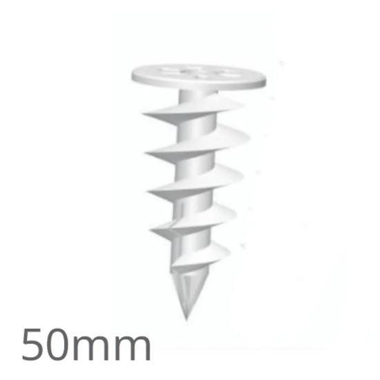 50mm Klimas W-M Screwed-in Helical Fastener for Polystyrene Insulation WK-DS (pack of 10)