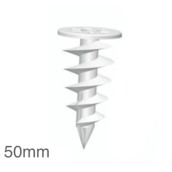 50mm Klimas W-M Screwed-in Helical Fastener for Polystyrene Insulation WK-DS (pack of 10) 50mm Klimas W-M Screwed-in Helical Fastener for Polystyrene Insulation WK-DS (pack of 10)