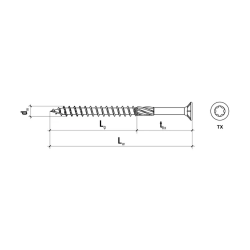 Screws for timber with a countersunk head KMWHT 5.0 x 70 (200 pcs) Screws for timber with a countersunk head KMWHT 5.0 x 70 (200 pcs)