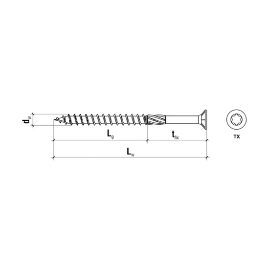 Construction screws for wood with a countersunk head 5.0 x 90 (200 pcs) Construction screws for wood with a countersunk head 5.0 x 90 (200 pcs)