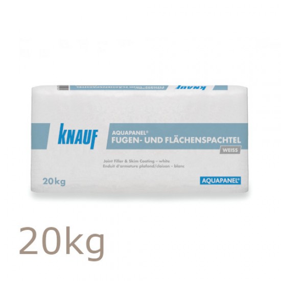 Knauf Aquapanel Cement-bound Joint Filler and Skim Coat - White 20kg