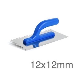 Kubala Stainless Steel Notched Trowel - 130mm x 270mm - Notch 12mm x 12mm Kubala Stainless Steel Notched Trowel - 130mm x 270mm - Notch 12mm x 12mm