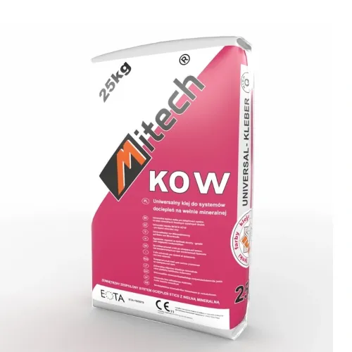 MITECH KO-W - Universal Adhesive for Mineral Wool (MW) in Thermal Insulation Systems - 25kg MITECH KO-W - Universal Adhesive for Mineral Wool (MW) in Thermal Insulation Systems - 25kg