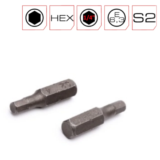 HEX4 Screwdriver Bits PRO 25mm - 10 pack