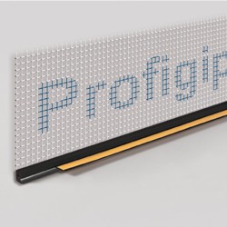 6mm Profigips Black PVC APU Bead with Mesh - Window Profile with Gasket - 2.5m length