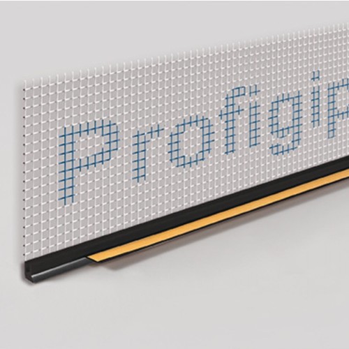 6mm Profigips Black PVC APU Bead with Mesh - Window Profile with Gasket - 2.5m length