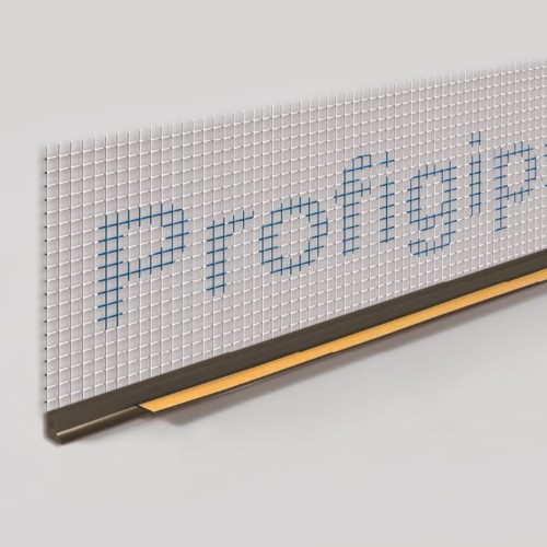 6mm Profigips Brown PVC APU Bead with Mesh - Window Profile with Gasket - 2.5m length