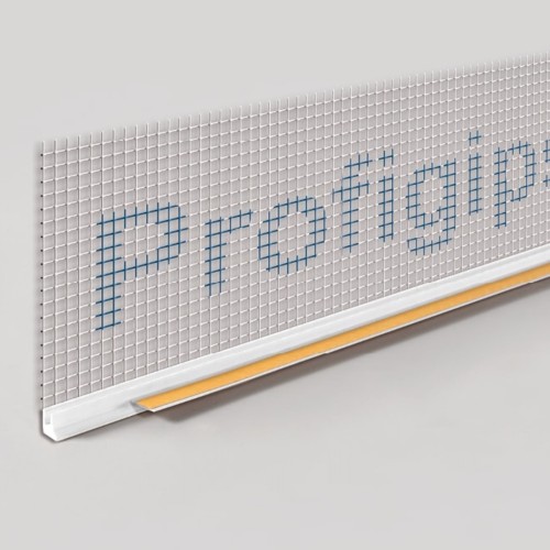 9mm Profigips White PVC APU Bead with Mesh - Window Profile with Gasket - 2.5m length