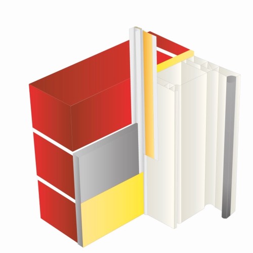 6mm Profigips White PVC APU Bead - Window Profile with Gasket - 2.5m length