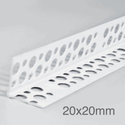 20x20mm Profigips PVC Corner Bead (Rigid Perforated Wings) - 2.5m length