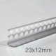 23x12mm Profigips Aluminium Half Corner Bead - 2.5m length