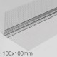 100x100mm Profigips Aluminium Corner Bead with Mesh - 2.5m length