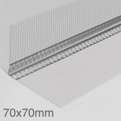 70x70mm Profigips Aluminium Corner Bead with Mesh - 2.5m length