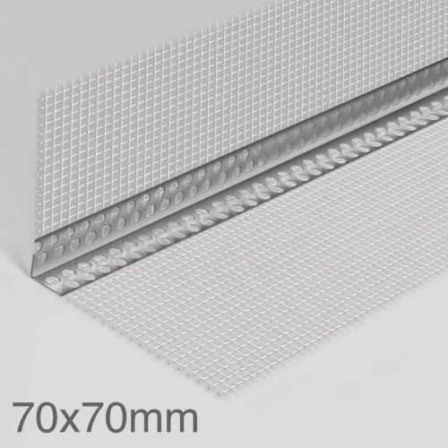 70x70mm Profigips Aluminium Corner Bead with Mesh - 2.5m length