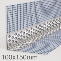 100x150mm Profigips Aluminium Corner Bead with Mesh - Mottled Finish - 2.5m length