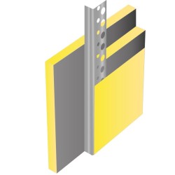 23x12mm Profigips Aluminium Half Corner Bead - 2.5m length