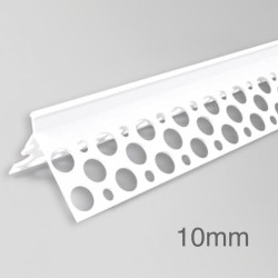 10mm PVC Corner Profile for Wet Render - Angle Bead - 2.5m length