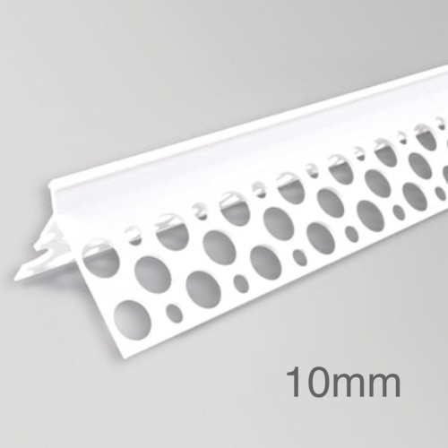 10mm PVC Corner Profile for Wet Render - Angle Bead - 2.5m length