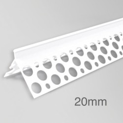 20mm PVC Corner Profile for Wet Render - Angle Bead - 2.5m length
