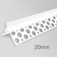 20mm PVC Corner Profile for Wet Render - Angle Bead - 2.5m length