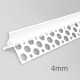 4mm PVC Corner Profile for Wet Render - Angle Bead - 2.5m length