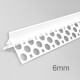 6mm PVC Corner Profile for Wet Render - Angle Bead - 2.5m length