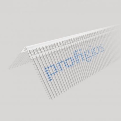 10x10mm Profigips PVC Corner Bead with Mesh Wings - 2.5m length