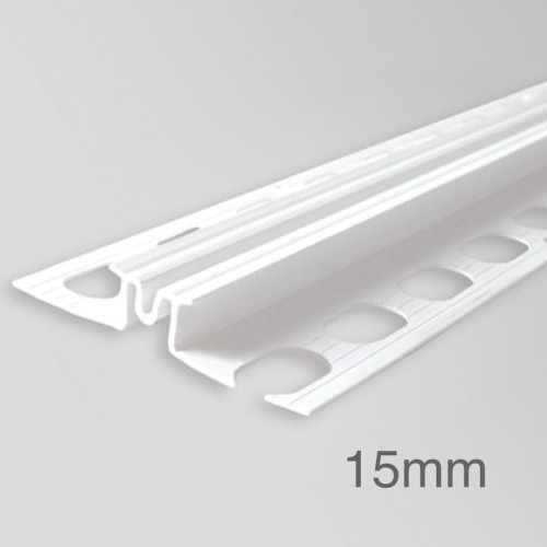 15mm Profigips PVC Expansion Joint Profile for Render - Render Movement Joint Bead - 2.5m length