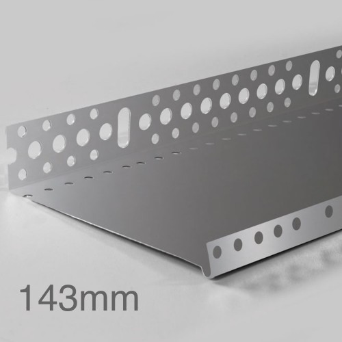 143mm Profigips Aluminium Starter Trim - Plinth Profile - 2.5m length