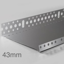43mm Profigips Aluminium Starter Trim - Plinth Profile - 2.5m length