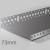 73mm Profigips Aluminium Starter Trim - Plinth Profile - 2.5m length