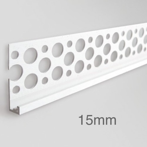 15mm Profigips PVC Render Stop Bead - Terminal Bead - 2.5m length
