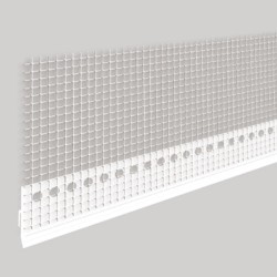 Profigips PVC Plinth Overlay Bead with Mesh - Plinth Drip Bead - 2.5m length