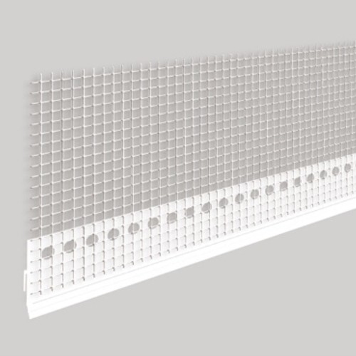 Profigips PVC Plinth Overlay Bead with Mesh - Plinth Drip Bead - 2.5m length