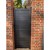 1000mm x 1600mm Dartmoor Pedestrian Flat Top Gate with Horizontal Solid INFILL, LOCK, Lock Keep and Hinges (Black)