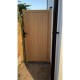 900 x 1800mm Canterbury Pedestrian Flat Top Gate with Vertical Solid INFILL, LOCK, Lock Keep and Hinges (Wood Effect)