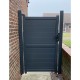 1000 x 2000mm Canterbury Pedestrian Flat Top Gate with Vertical Solid INFILL, LOCK, Lock Keep and Hinges (Grey)