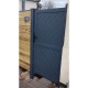 1000 x 2000mm Cambridge Pedestrian Flat Top Gate with Diagonal Solid INFILL, LOCK, Lock Keep and Hinges (Grey)