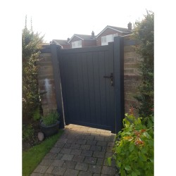 900 x 1800mm Canterbury Pedestrian Flat Top Gate with Vertical Solid INFILL, LOCK, Lock Keep and Hinges (Grey) 900 x 1800mm Canterbury Pedestrian Flat Top Gate with Vertical Solid INFILL, LOCK, Lock Keep and Hinges (Grey)
