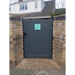 1200 x 1600mm Canterbury Pedestrian Flat Top Gate with Vertical Solid INFILL, LOCK, Lock Keep and Hinges (Grey) 1200 x 1600mm Canterbury Pedestrian Flat Top Gate with Vertical Solid INFILL, LOCK, Lock Keep and Hinges (Grey)