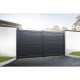 3250 x 1600mm Dartmoor Double Swing Flat Top Driveway Gate with Horizontal Solid Infill (Grey)