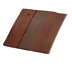 Redland DuoPlain Concrete Interlocking Left Hand Verge Quarter Tile - Rustic Brown - 222mm x 268mm