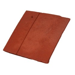 Redland DuoPlain Concrete Interlocking Left Hand Verge Quarter Tile - Tuscan Red - 222mm x 268mm