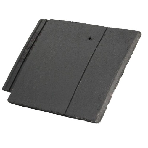 Redland DuoPlain Concrete Interlocking Right Hand Verge Quarter Tile - Charcoal Grey - 222mm x 268mm Redland DuoPlain Concrete Interlocking Right Hand Verge Quarter Tile - Charcoal Grey - 222mm x 268mm